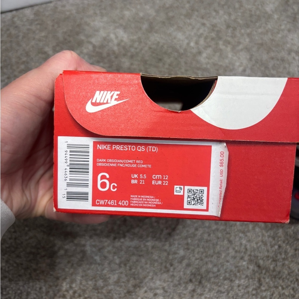NIKE PRESTO QS (TD) Toddler Boy Sneakers USA Patriotic Size 6C - Picture 5 of 11